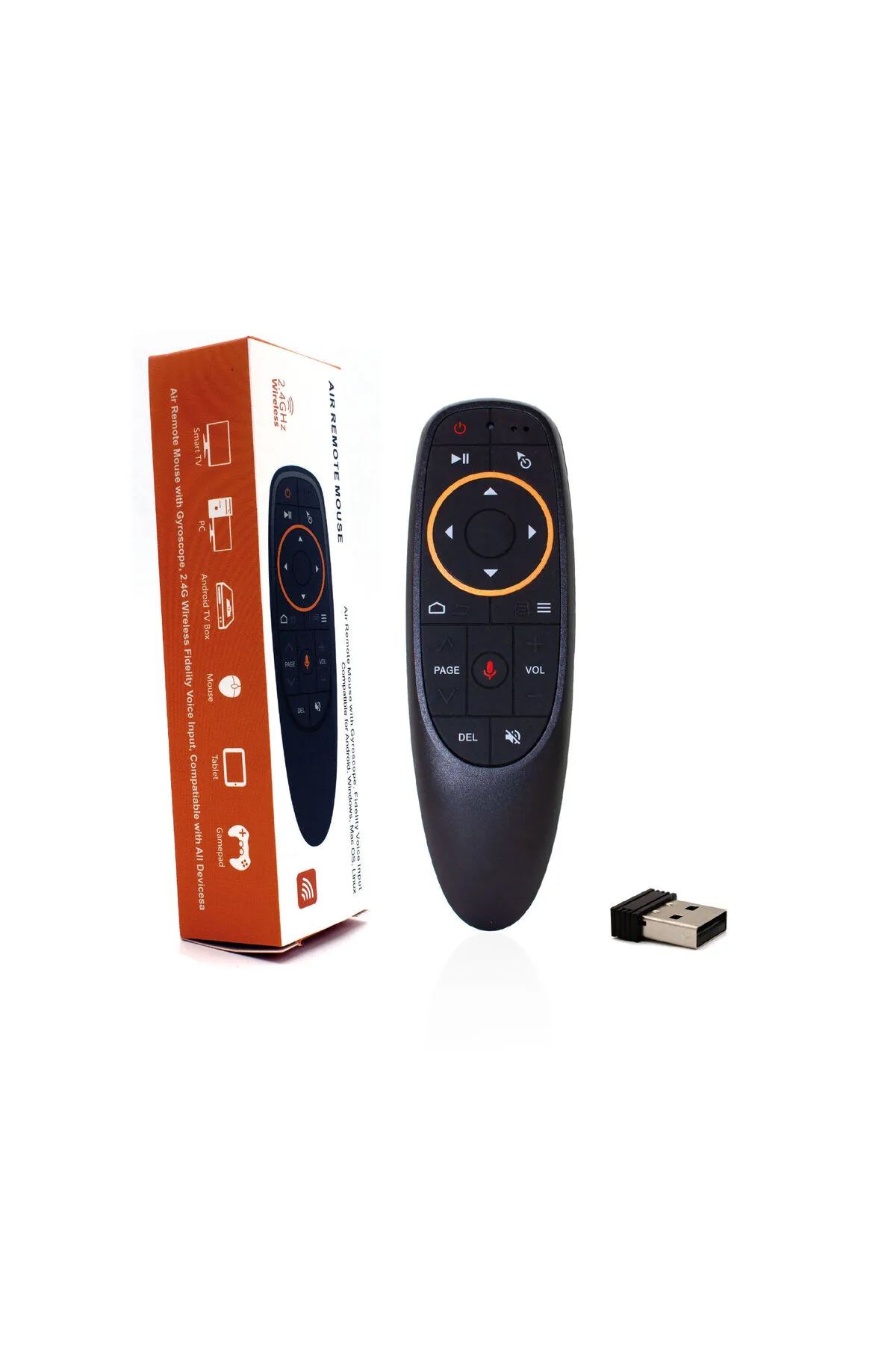 Wellbox Sesli Komut Gyro Hava Haraket Tv Box Bilgisayar Smart Tv Aır Mouse Kumanda