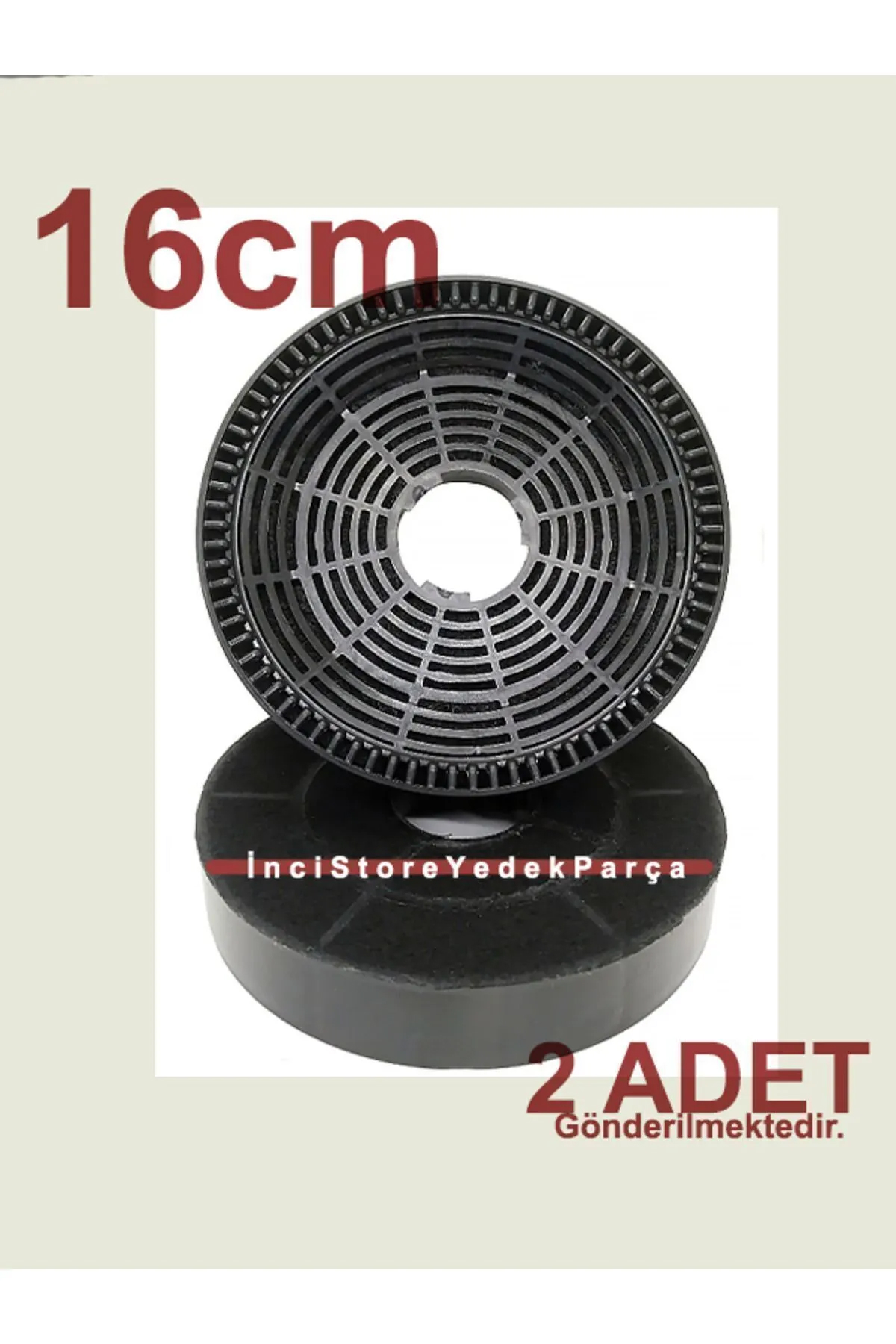 5279 Ankastre Davlumbaz Aspiratör İçin Karbon Filtre 16cm 2 Adet