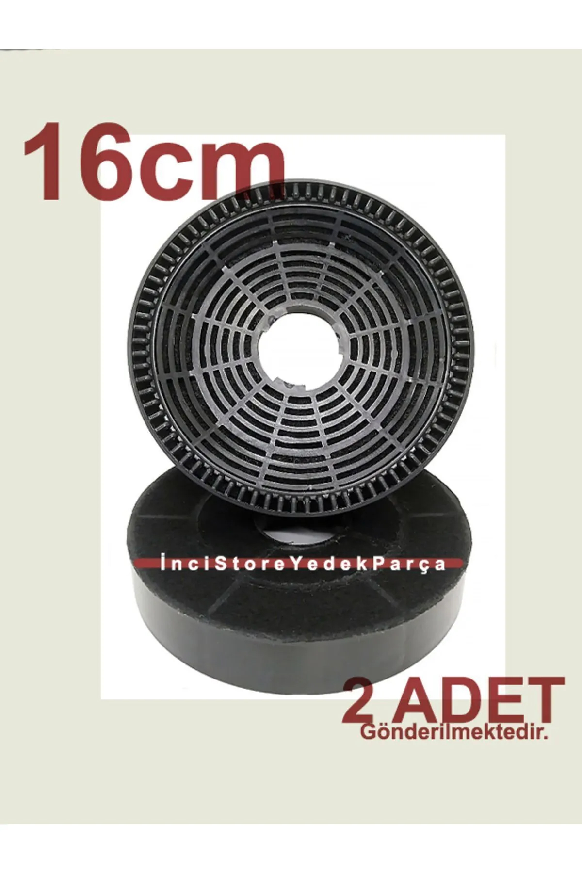 5318 Ankastre Davlumbaz Aspiratör İçin Karbon Filtre 16cm 2 Adet