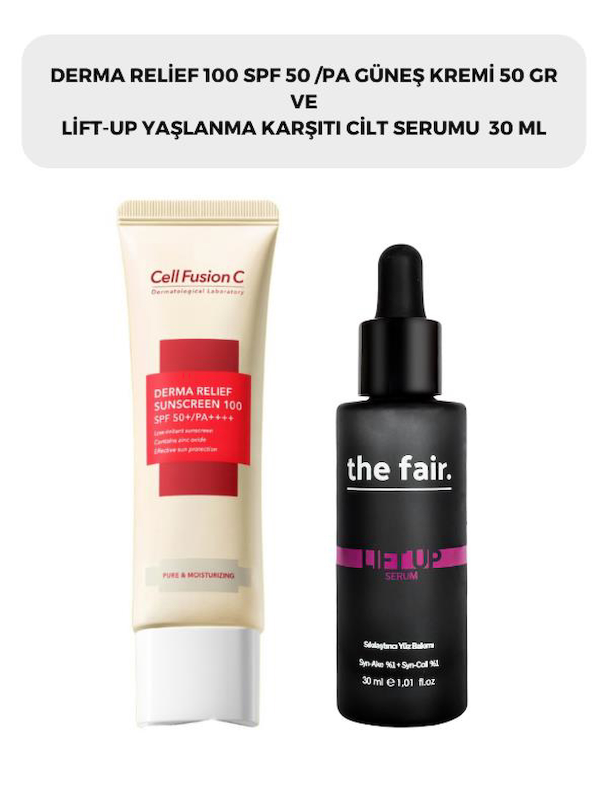 the fair. Multi Vitamin Jel Tonik 100 ml ve Sıkılaştırıcı ve Yaşlanma Karşıtı Cilt Serumu 30 ml