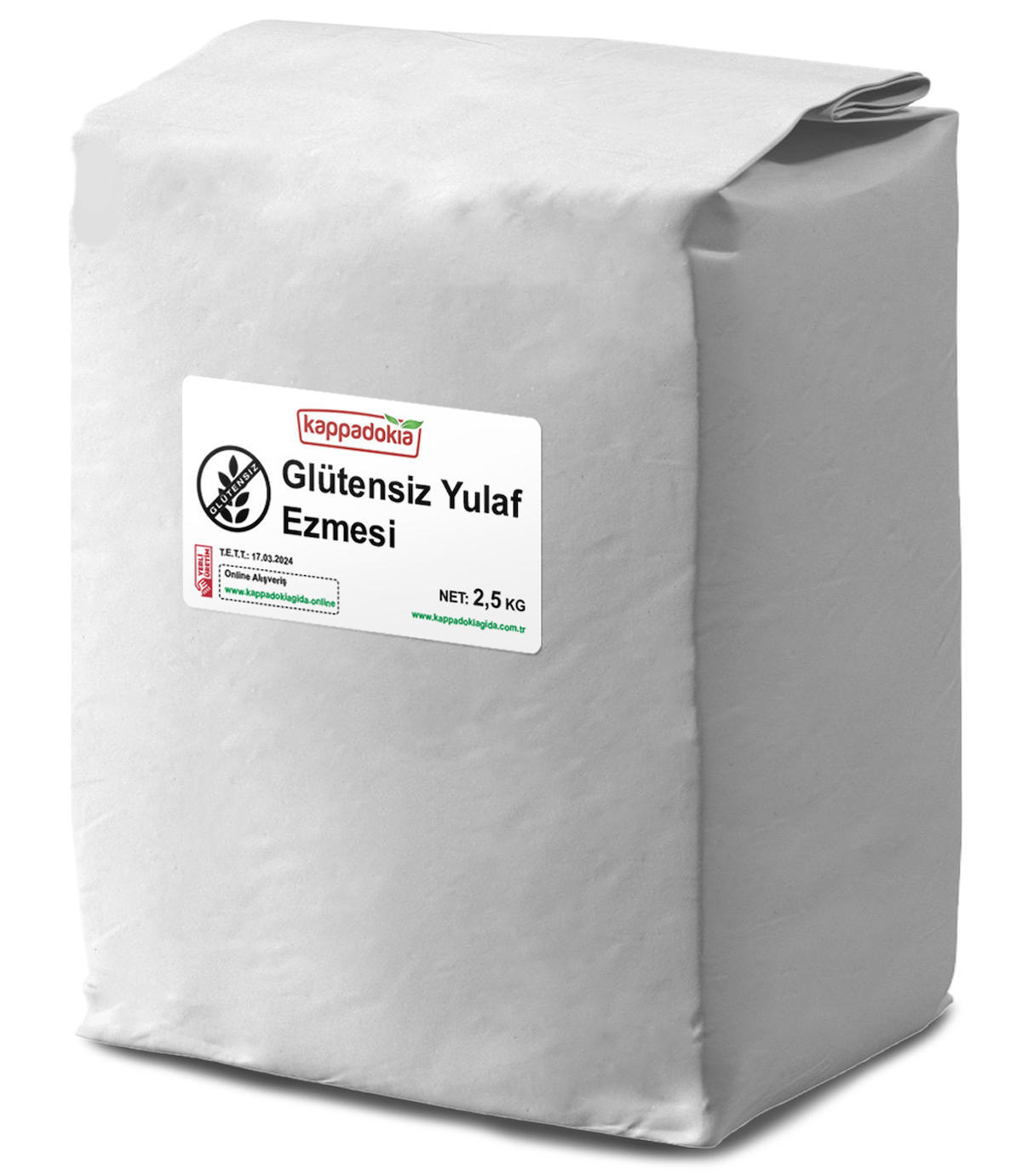 KAPPADOKİA Yerli Glütensiz Yulaf Ezmesi - 2,5 Kg