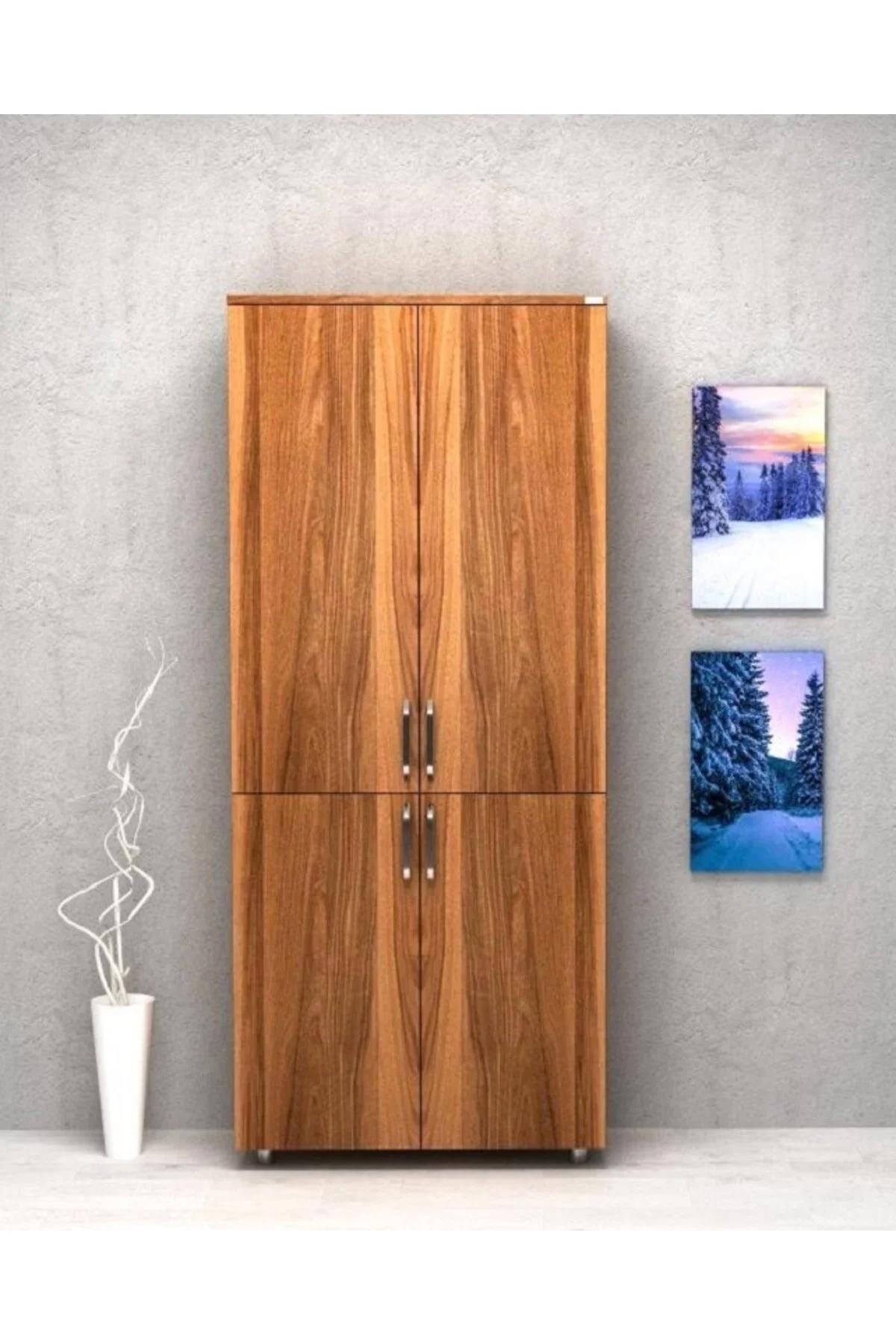 KOBİÇ Dosya Dolabı Tam Kapak 70x35x185 Cm (CEVİZ)