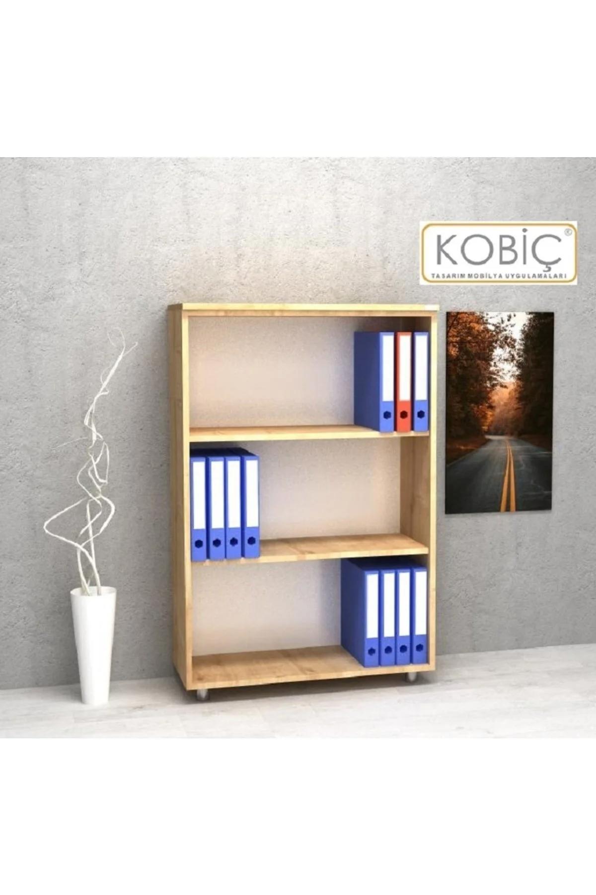 KOBİÇ Dosya Dolabı Açık Raflı 80x35x115 Cm (MEŞE)