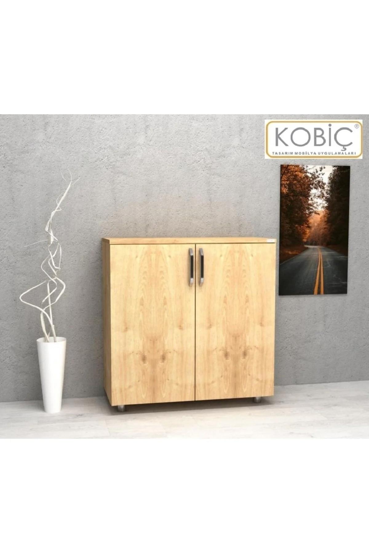 KOBİÇ Dosya Dolabı Tam Kapak 80x35x80 Cm (MEŞE)