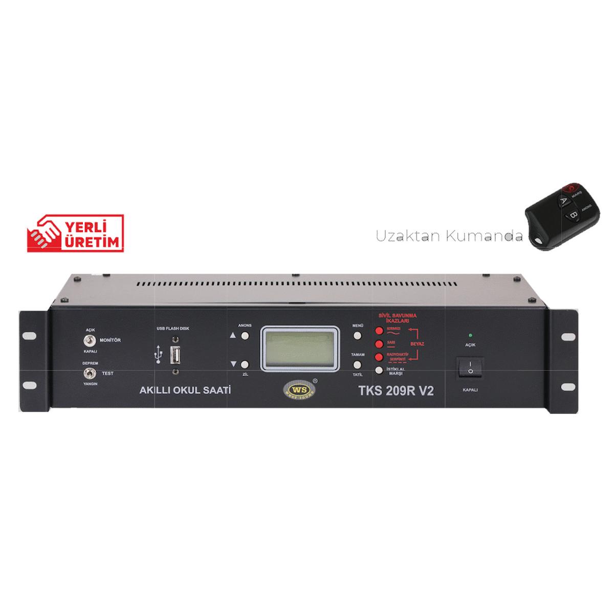 WEST SOUND TKS 209 R V2 USB GİRİŞLİ AKILLI OKUL ZİL SAATİ (RACK TİPİ9