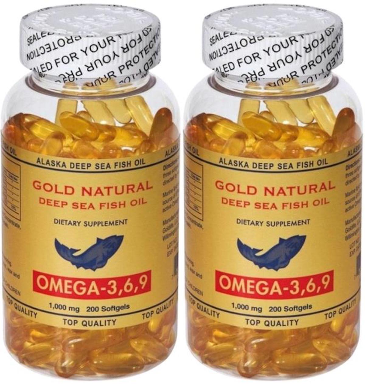 Gold Natural Omega 3-6-9 Balık Yağı 1000 Mg 2x200 Softgel