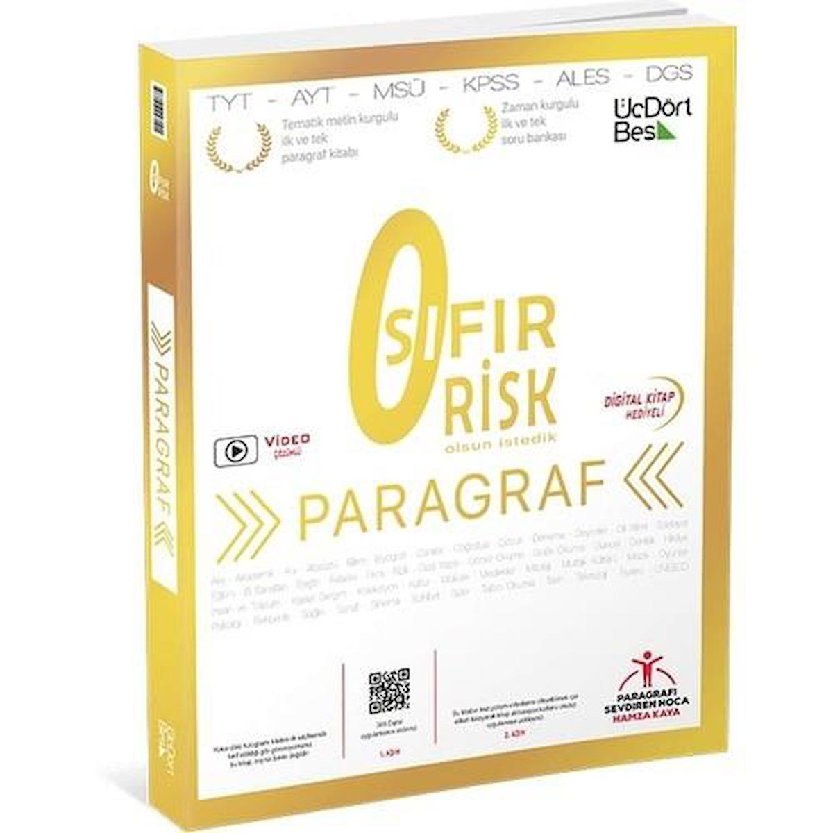 345 Yayınları Tyt Paragraf Sıfır Risk