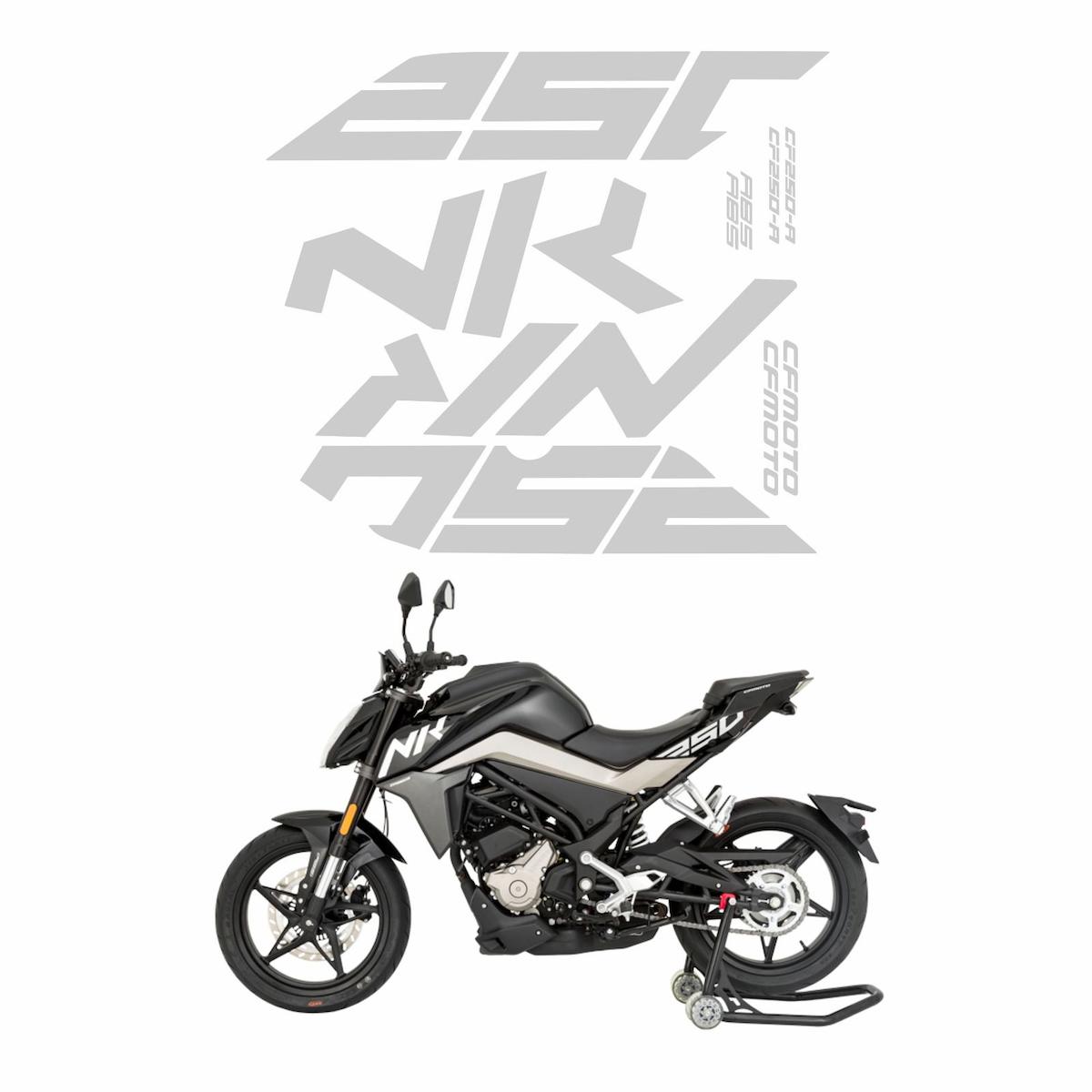 CF Moto 250 NK Etiket Takımı Reflektörlü Gri