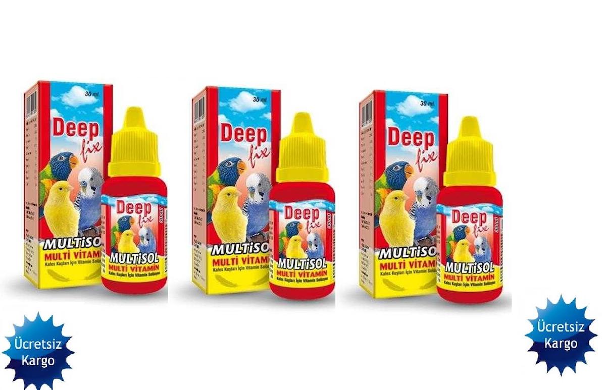 Deep Fix Multisol Kuşlar için Multivitamin 3 Adet