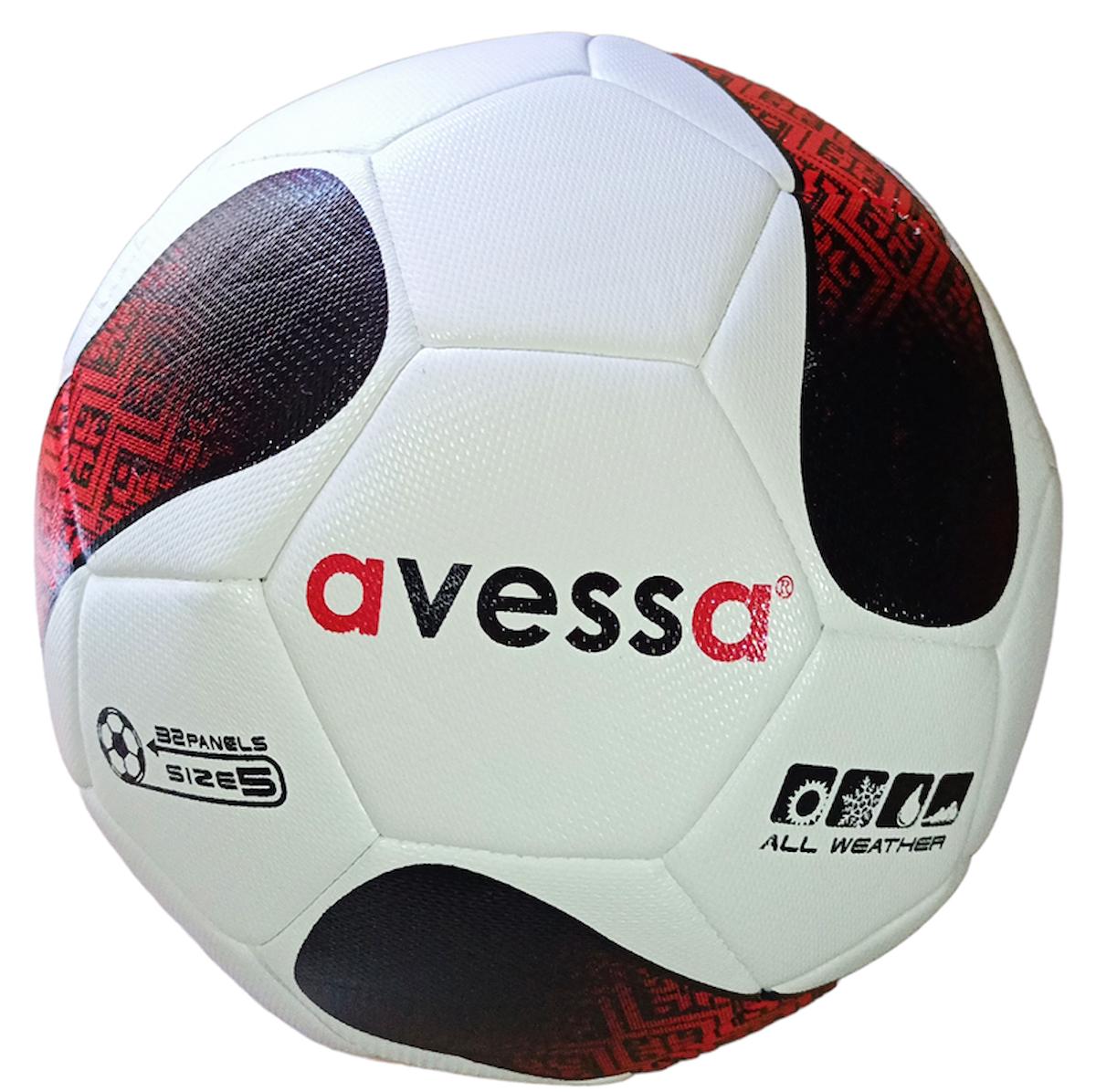 HFT-4000-100 AVESSA HYBRİD FUTBOL TOPU 5 NO SİYAH\ KIRMIZI