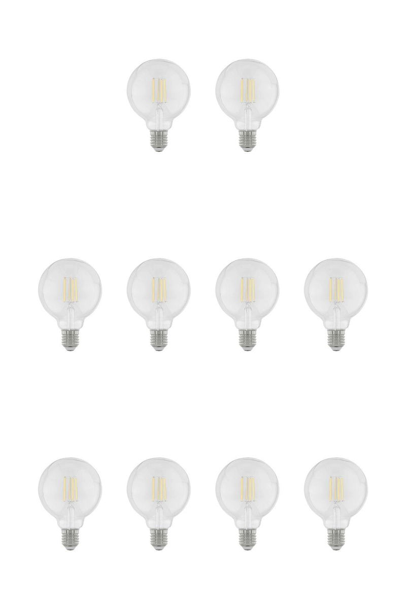 Led Lamp 4W 220V E27 G95 Rustik LED Ampul 10'lu Paket