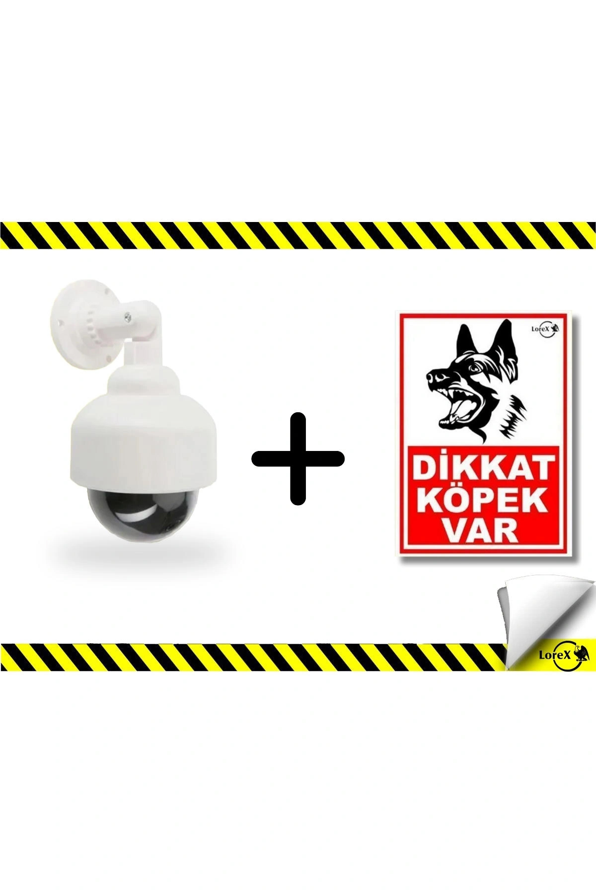 LOREX Mobese Caydırıcı Kamera Dikkat Köpek Var Pvc Set