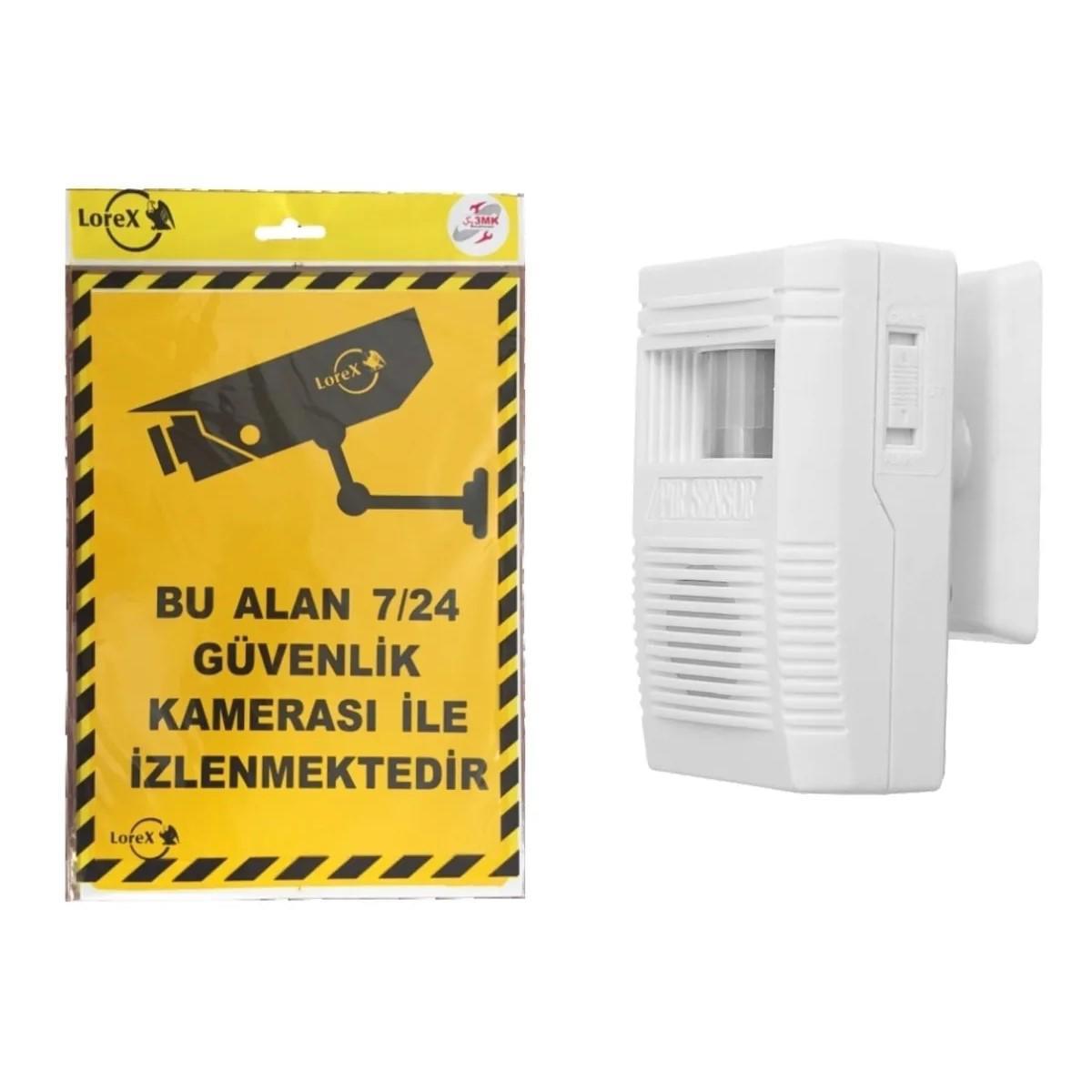 LOREX Lr-kc Kapı Çanı - Ziyaretçi Sensörü - Alarm - Pvc Uyarı Levhası LR-KC-IS724