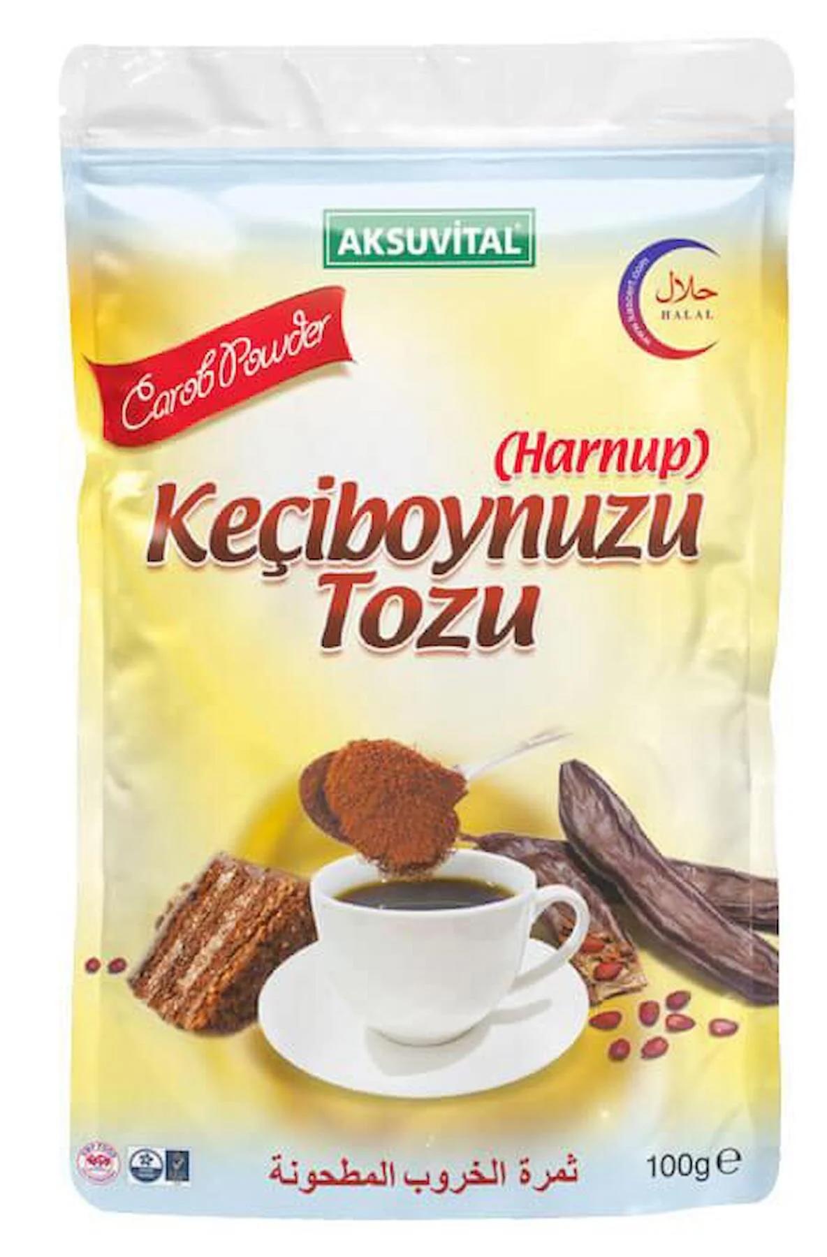 AKSUVİTAL Öğütülmüş Harnup (Keçiboynuzu) Tozu 100 Gr.