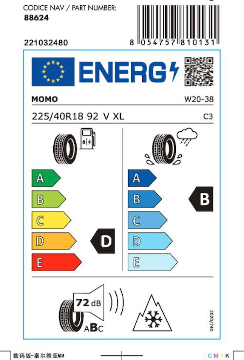 Momo 225/40 R18 92V XL North Pole W-20 Kış Lastiği ( Üretim Yılı: 2025 )
