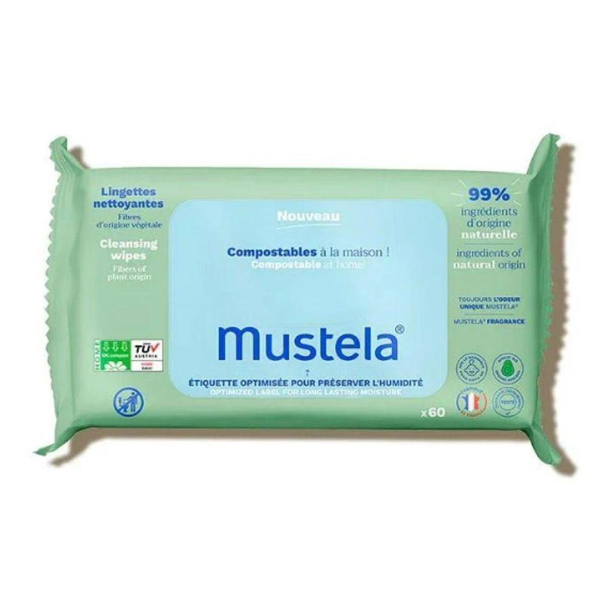 Mustela Kompost Edilebilir Islak Mendil 60 Adet