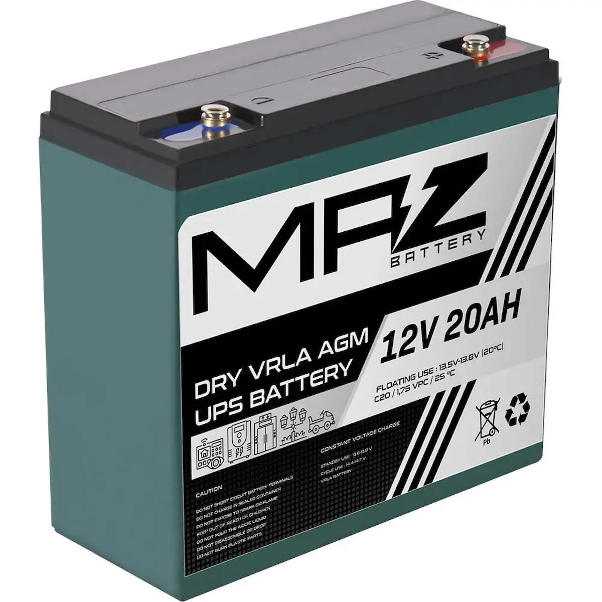 MAZ Akü 12 Volt 20 Amper Kuru AGM VRLA UPS Akü 12V 20AH Yeni Ürün