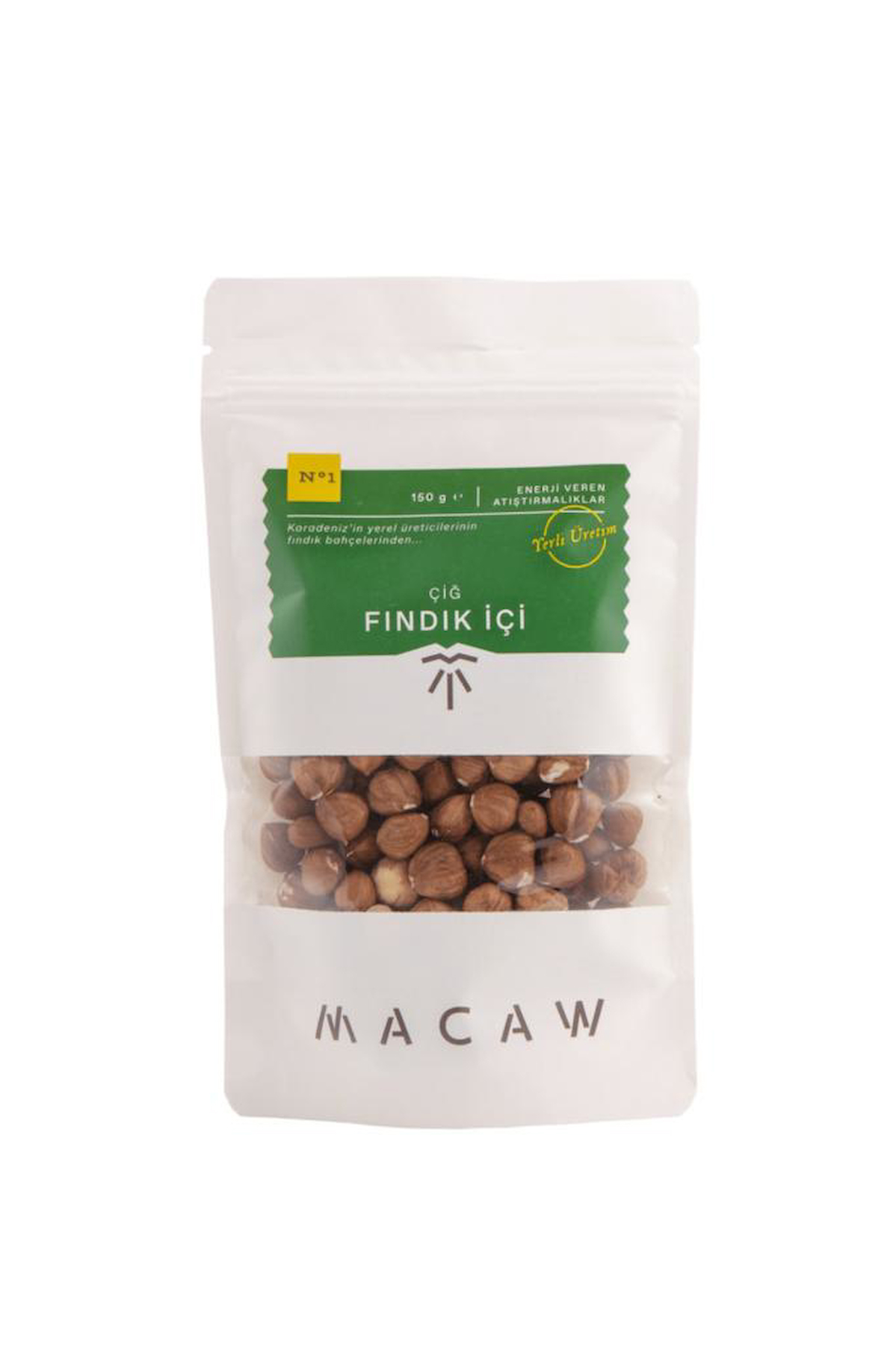 Macaw Naturel Çiğ Fındık 150 gr