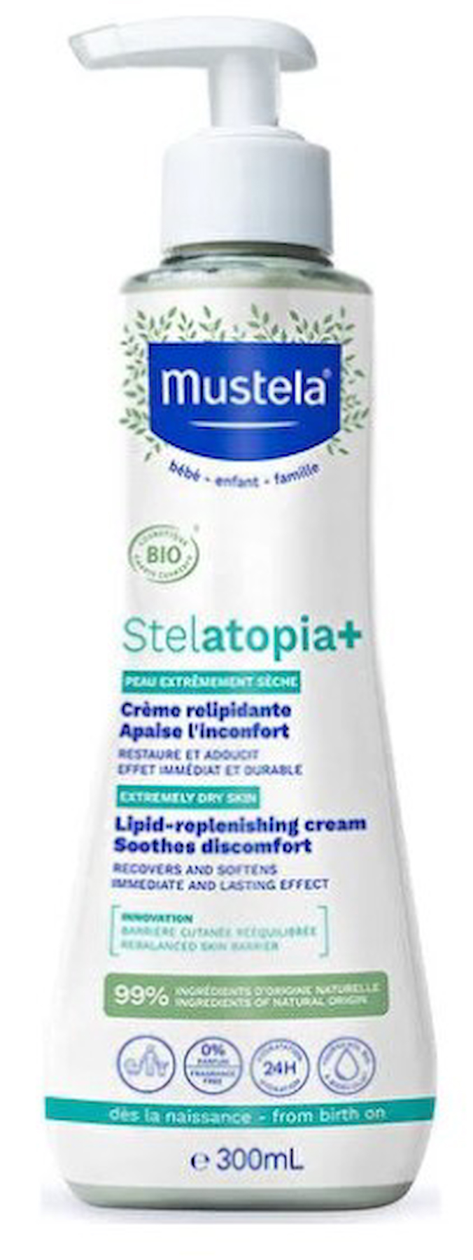 Mustela Stelatopia Lipit Yenileyici Krem Pompalı Şişe 300 ml