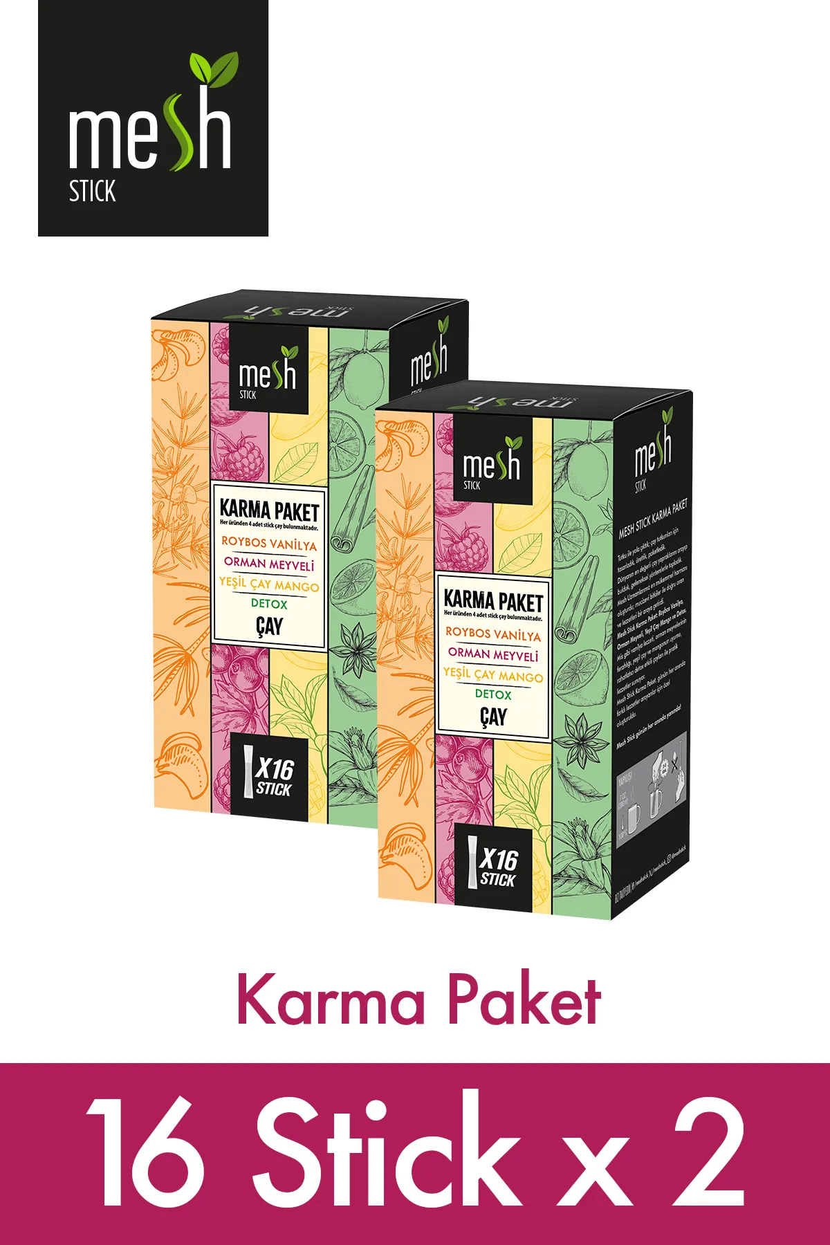 Karma Bitki Çayı Paketi 2 Paket Bir Arada