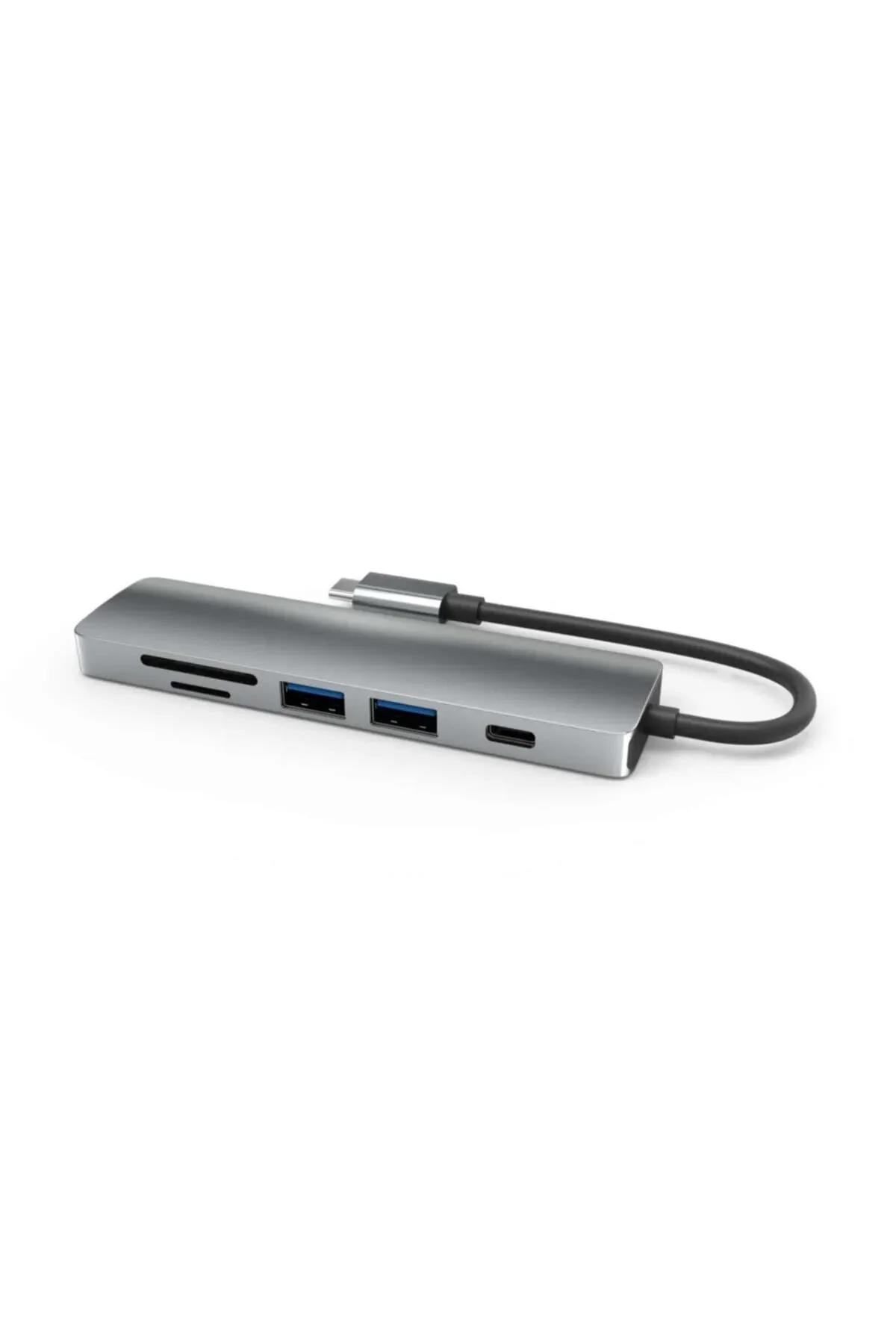 6 In 1 Usb Hub Sd Usb Type-c Hub Hdmı Girişli