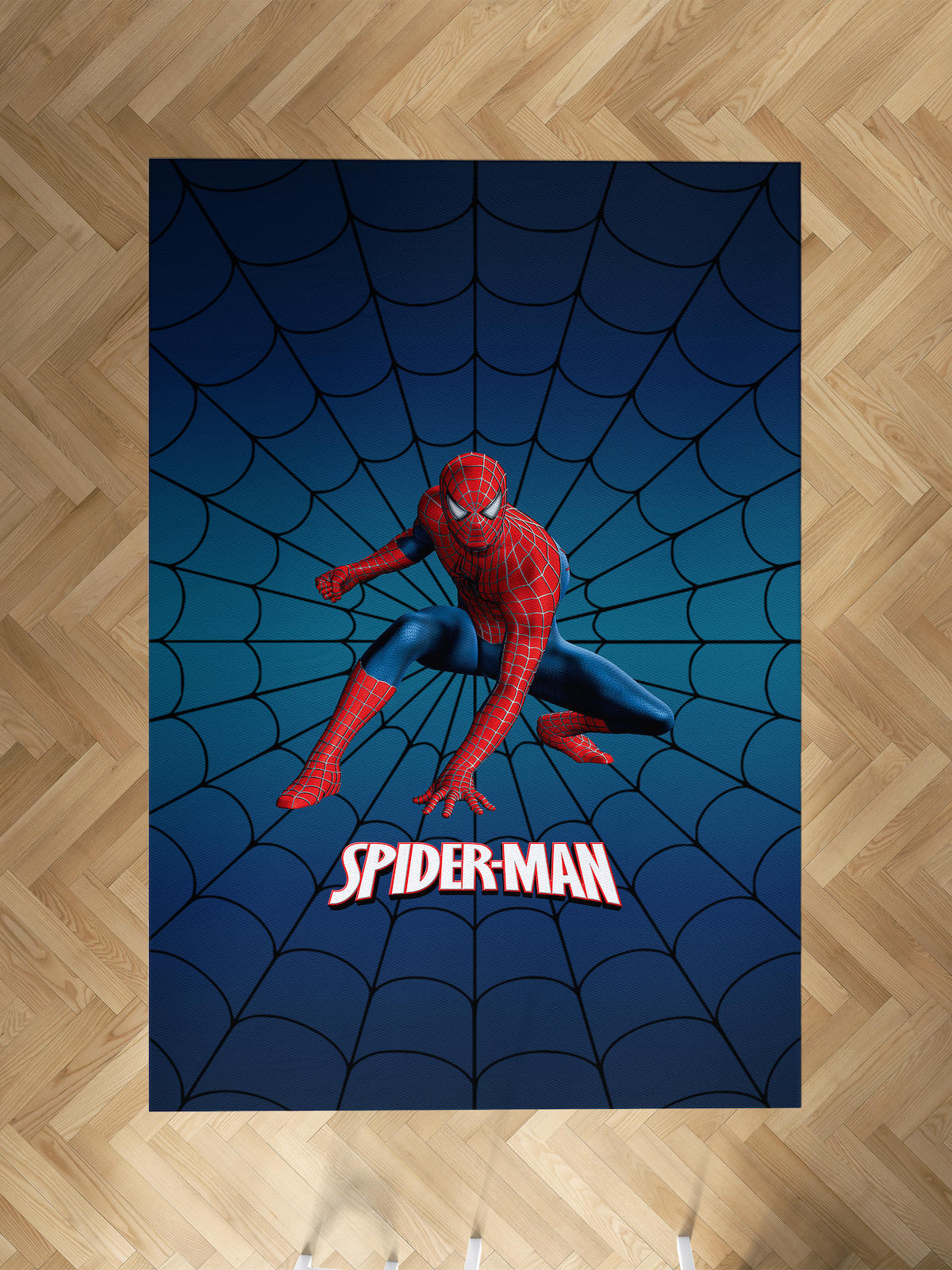 MEKTA HOME BEBEK VE ÇOCUK ODASI Spider Man Desenli Lacivert Halı