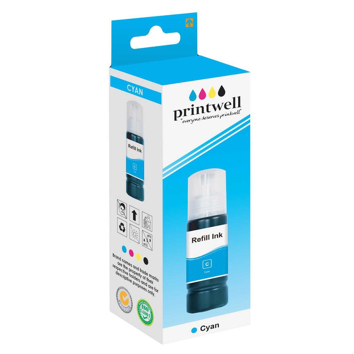 Printwell GT52-M0H54AE Mavi Muadil Mürekkep (100 ML)