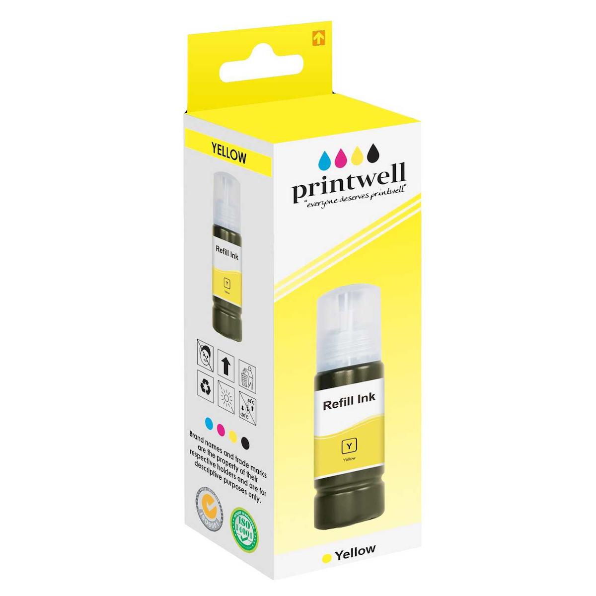 Printwell T6734-C13T67344A Sarı Muadil Mürekkep