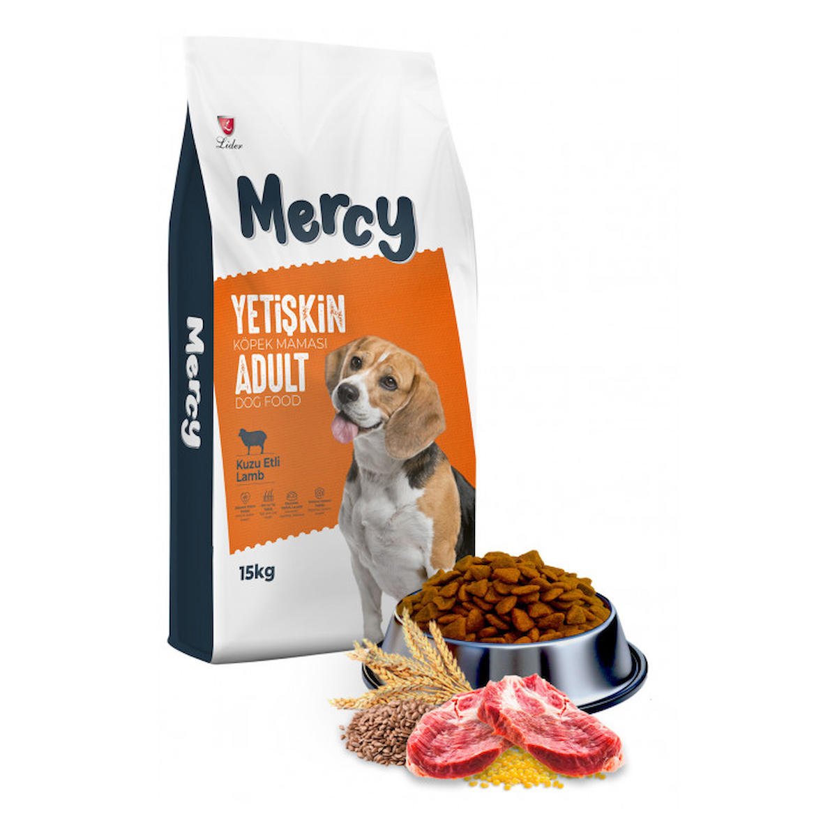 Mercy Kuzu Etli Yetişkin Köpek Maması 15 Kg