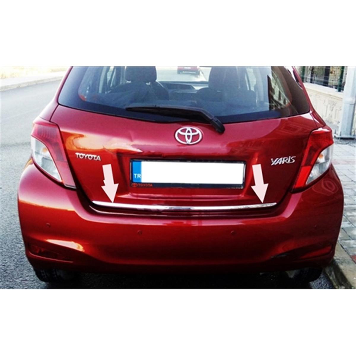 WOC Chrome Toyota Yaris Krom Bagaj Alt Çıta 2012-2016 Paslanmaz Çelik