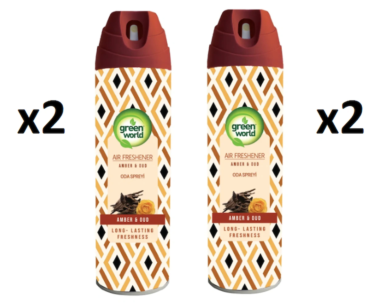 Green World Oda Spreyi 500 ml-Amber & Oud  x 2 Adet