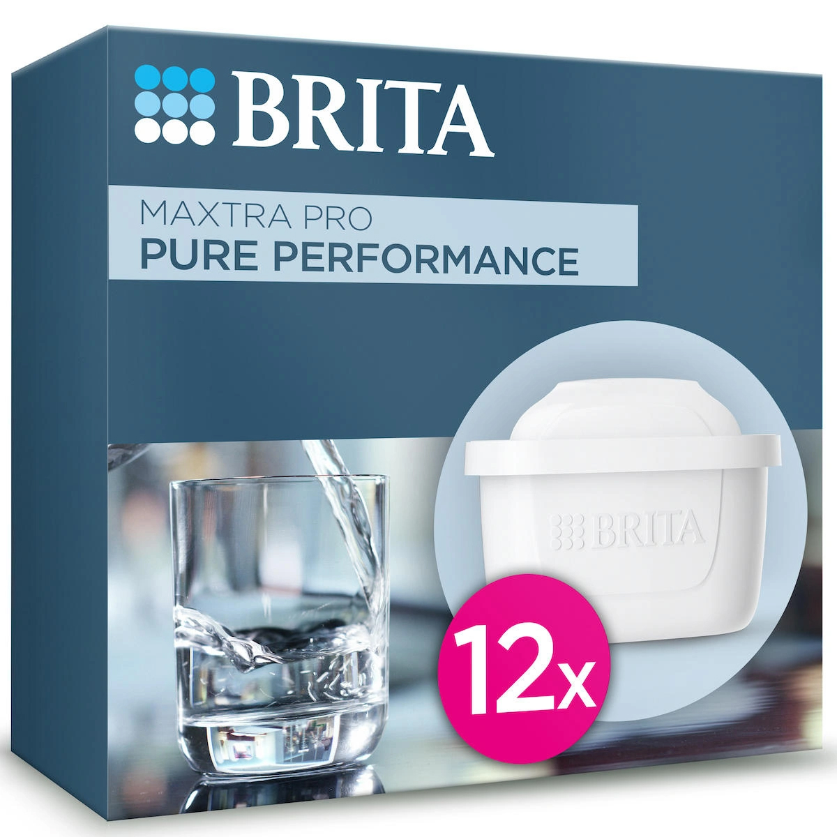 BRITA MAXTRA PRO ALL-IN-1 Yedek Su Arıtma Filtresi, 12’li