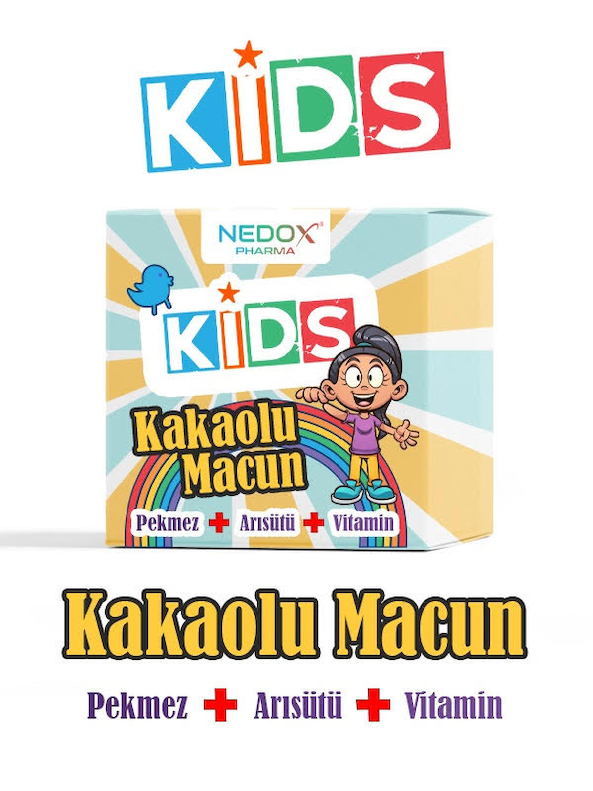 Kids Çocuklar Için Özel - Arı Sütü, Pekmez, Bal Ve Vitamin Katkılı Kakaolu Macun