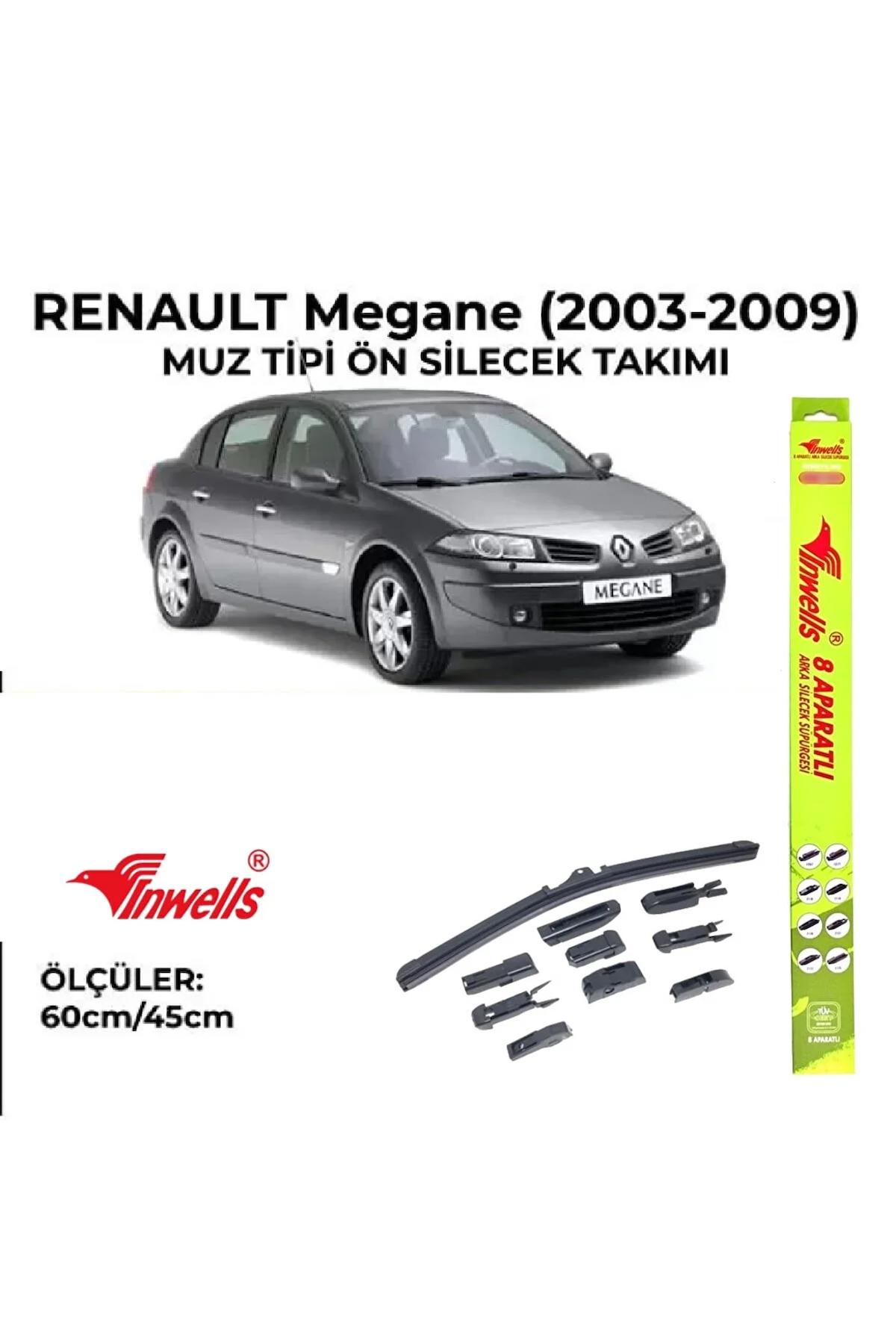 Renault Megane 2 (2003-2009) Ön Silecek Takımı 600x450mm (aparatlı) -