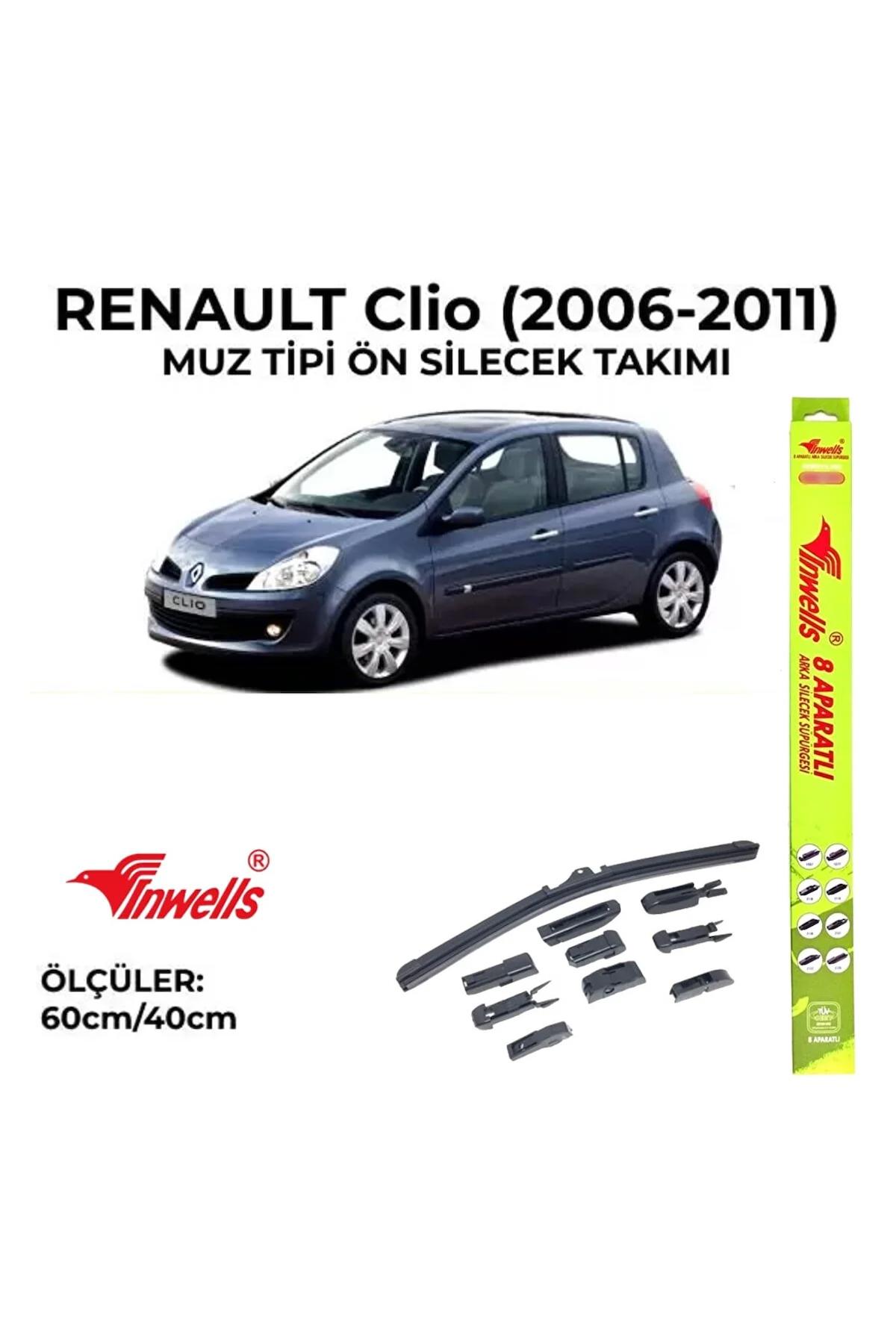 Renault Clio 3 (2006-2011) Ön Silecek Takımı 600x400mm (aparatlı) -