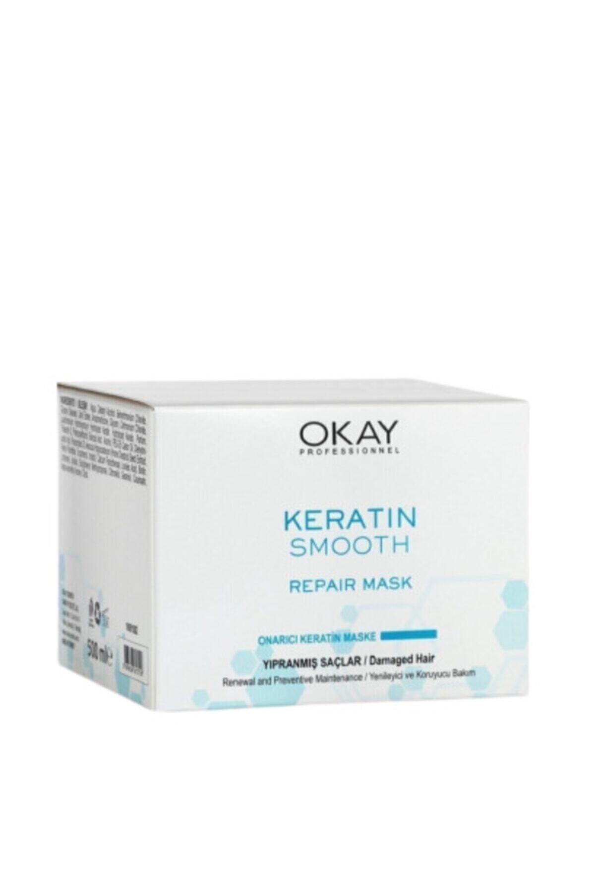 Okay Keratin Smooth Onarıcı ve Koruyucu Saç Bakım Maske MegaBoy 500 ml