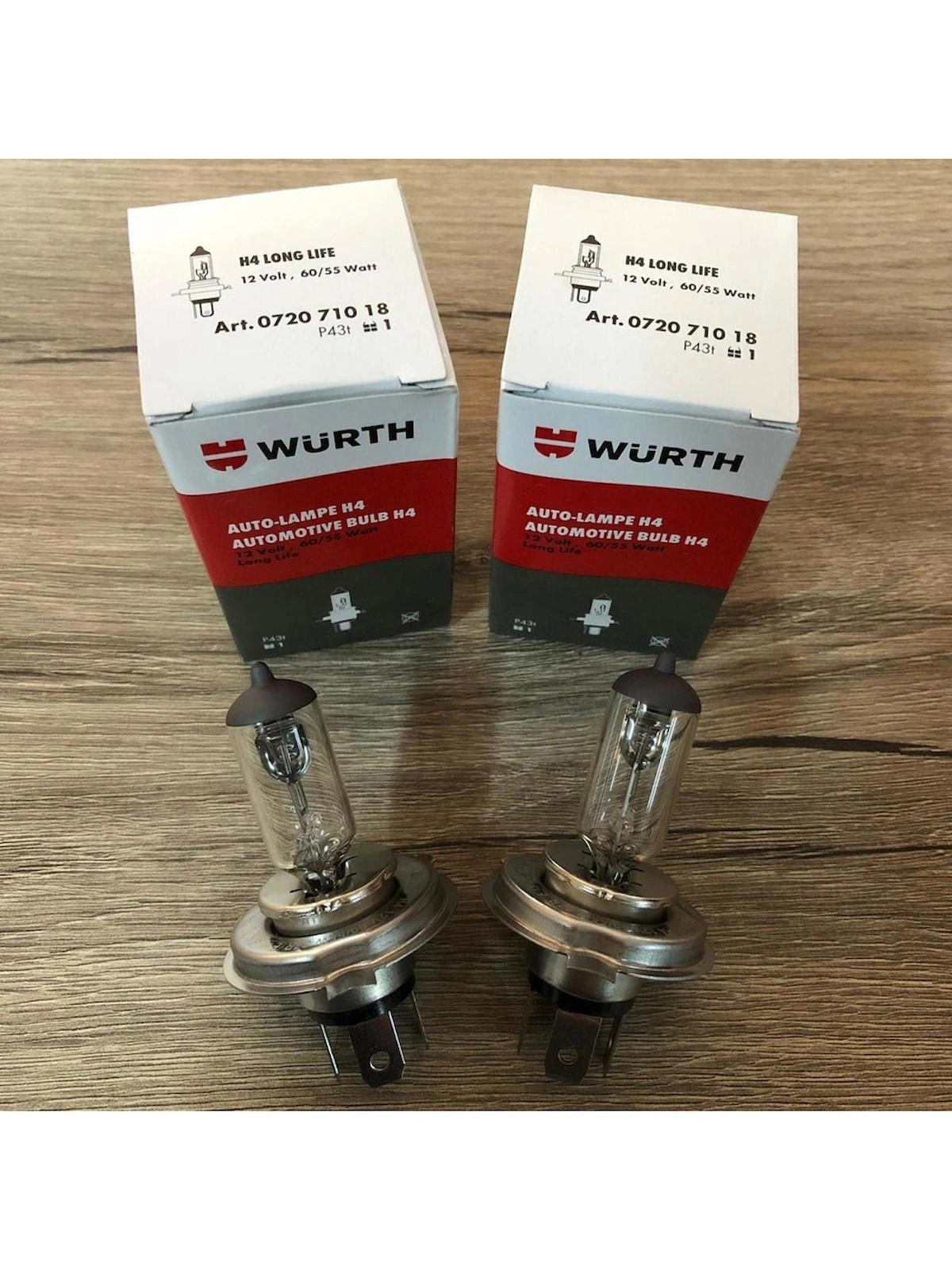 Würth Çift Filaman Far Ampulü H4-12v-60/55w çifti  