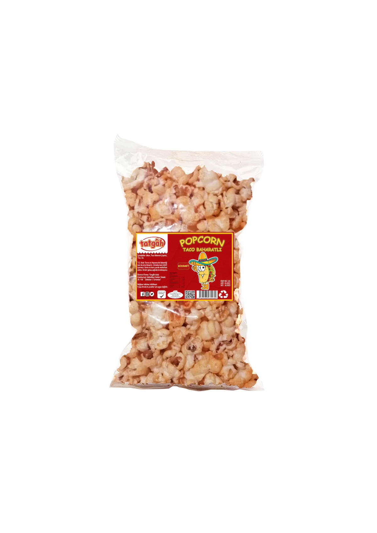 Nacho Baharatlı Patlamış Mısır / Popcorn 100 gr.