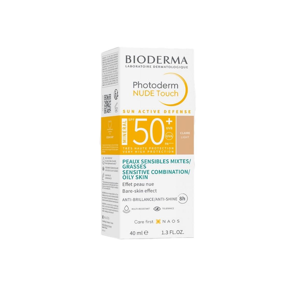 Bioderma Photoderm Nude Touch 50+ Faktör Yaşlanma Karşıtı Karma-Yağlı Ciltler İçin Renkli Güneş Koruyucu Krem 40 ml