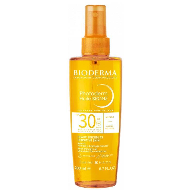 Bioderma Photoderm Huile Bronz 30 Faktör Suya Dayanıklı Bronzlaştırıcı Yağ 200 ml