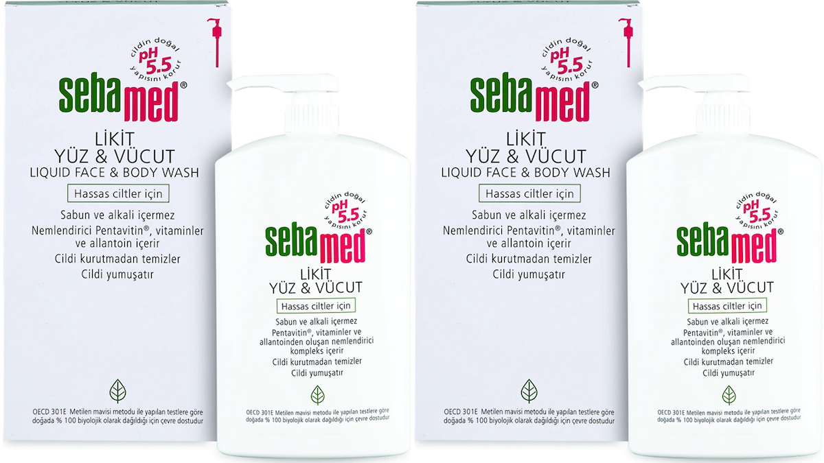 Sebamed Yüz ve Vücut Temizleyici Likit 1000ML (2 Li Set)
