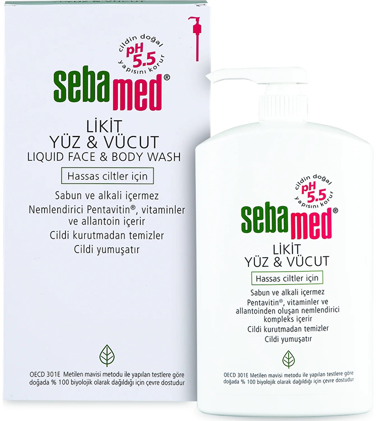Sebamed Yüz ve Vücut Temizleyici Likit 1000ML (2 Li Set)