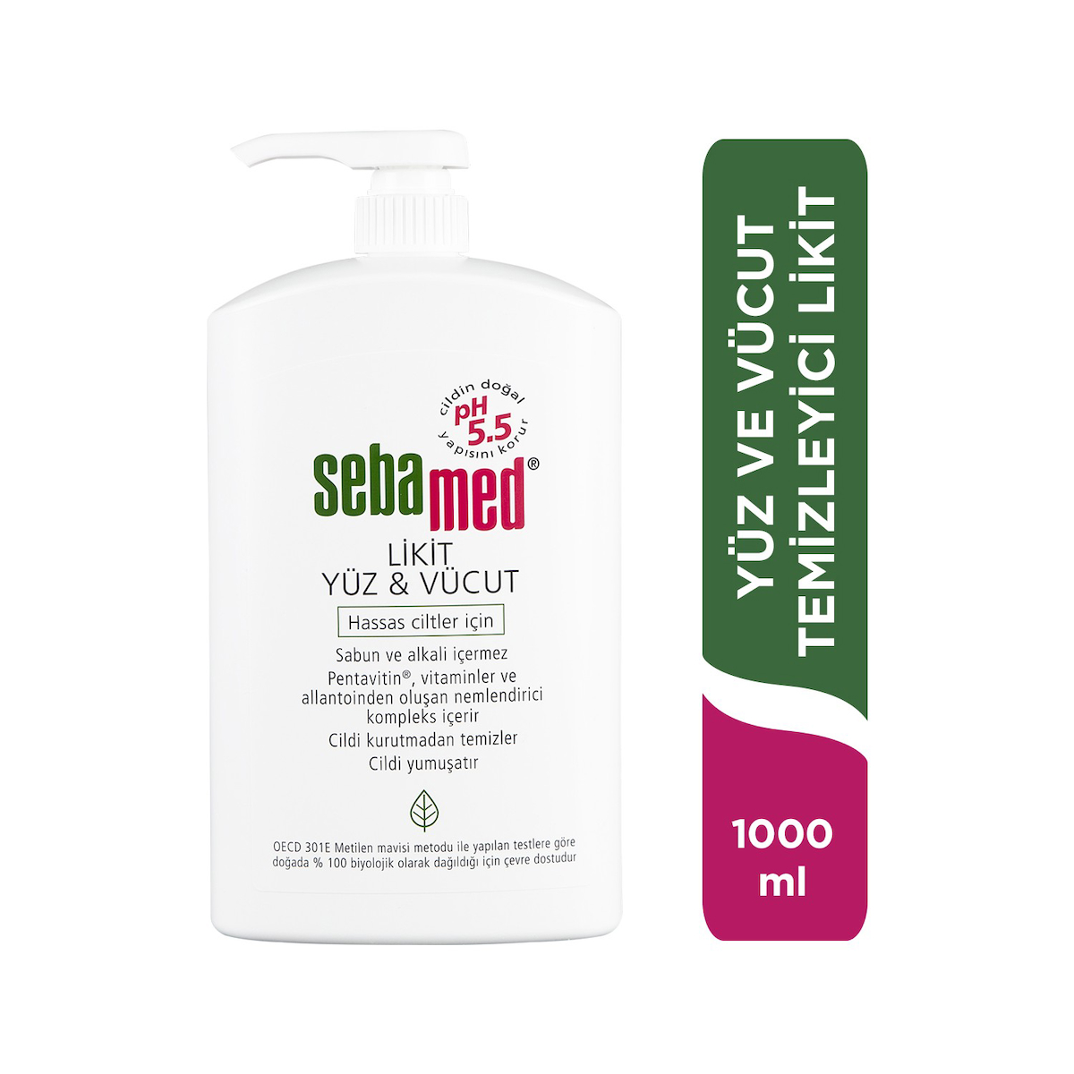 Sebamed Yüz ve Vücut Temizleyici Likit 1000ML (2 Li Set)