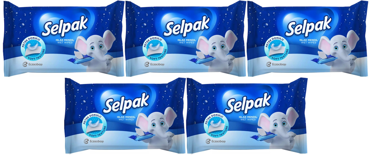 Selpak Islak Cep Mendil 10 Yaprak Klasik (5 Li Set)