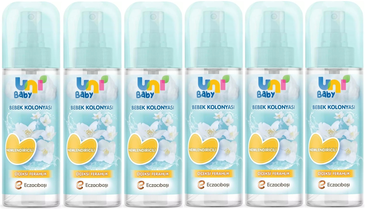 Uni Baby Bebek Kolonyası 150ML Nemlendiricili/Çiçeksi Ferahlık (6 Lı Set)