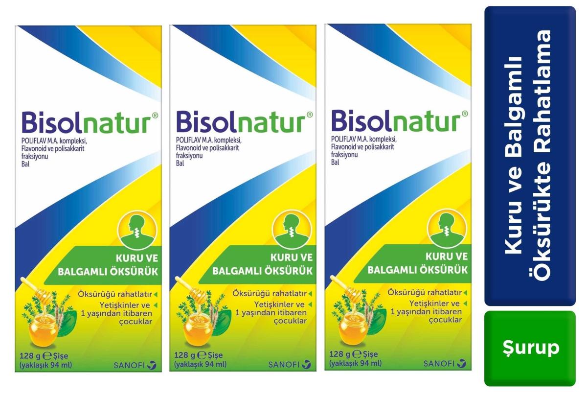 Bisolnatur Bitkisel Şurubu 128 gr 3 Adet