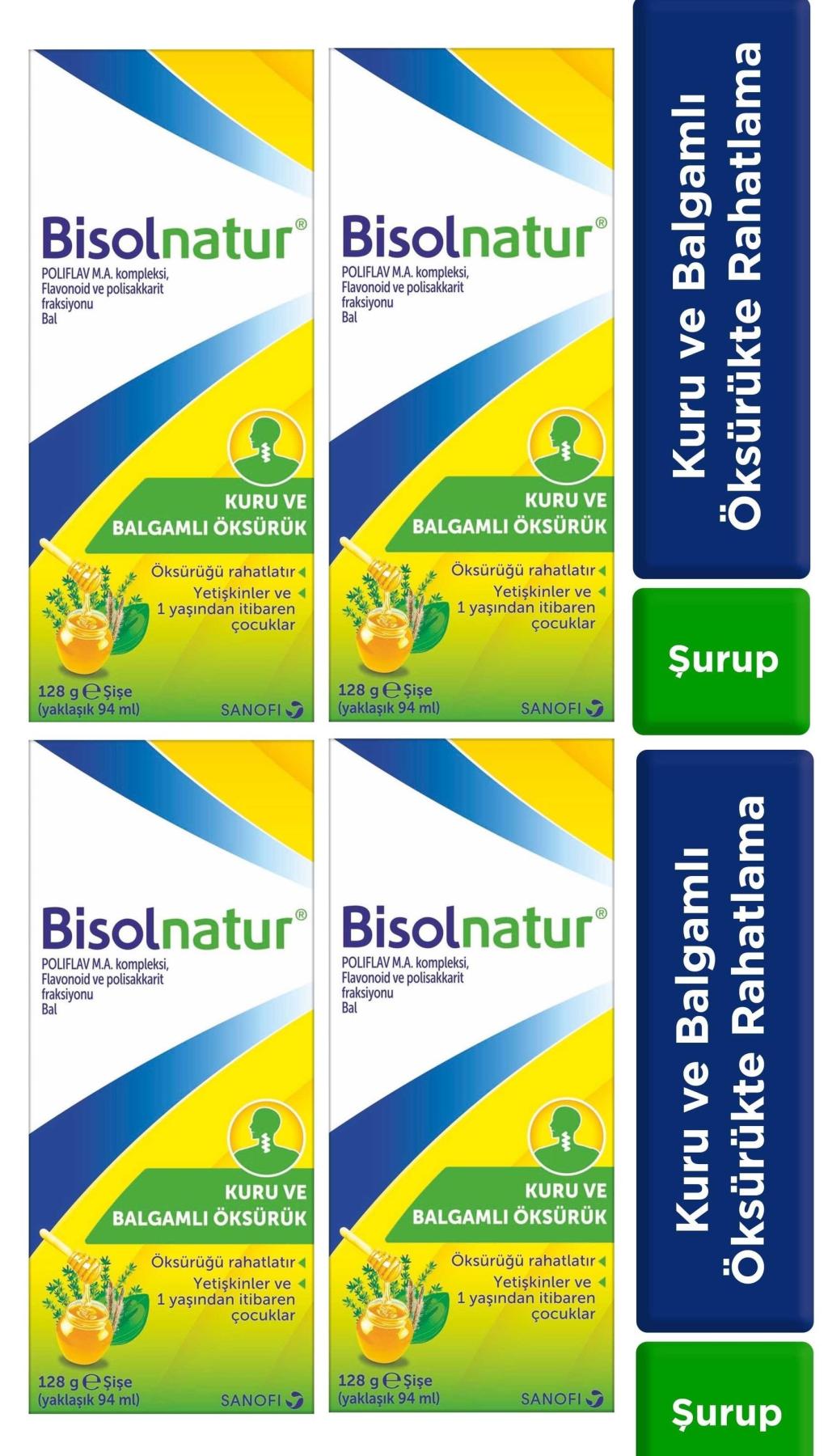 Bisolnatur Bitkisel Şurubu 128 gr 4 Adet