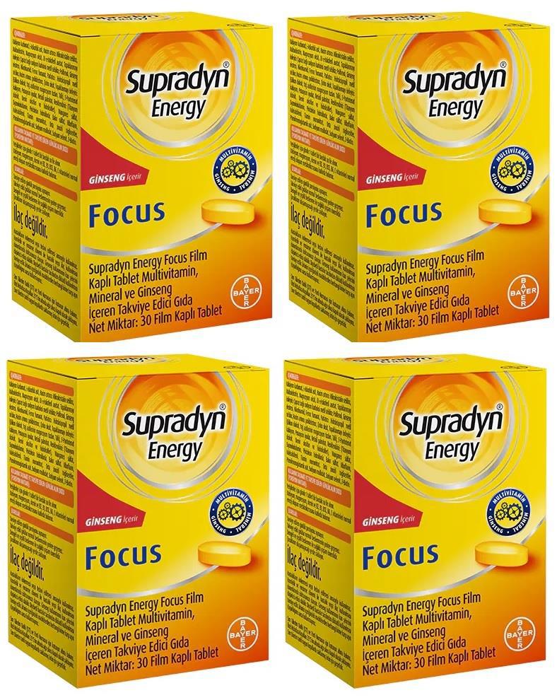 Supradyn Energy Focus 30 Tablet 4 Adet