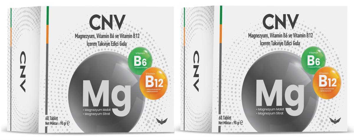 CONVİTA MAGNEZYUM,VİTAMİN B6 VE VİTAMİN B12 60 TABLET 2 ADET