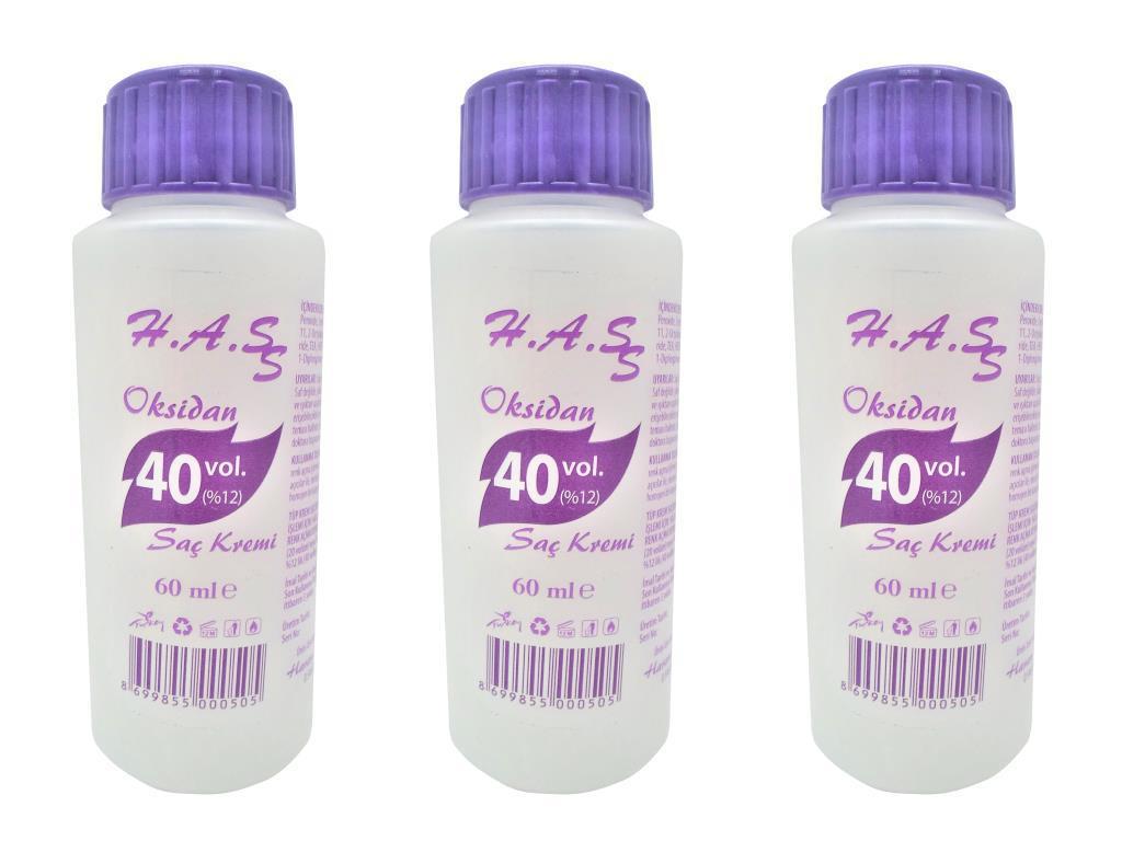 H.A.S Oksidan Peroksit 40 Volüm (%12) 60 Ml. (3 ADET) 